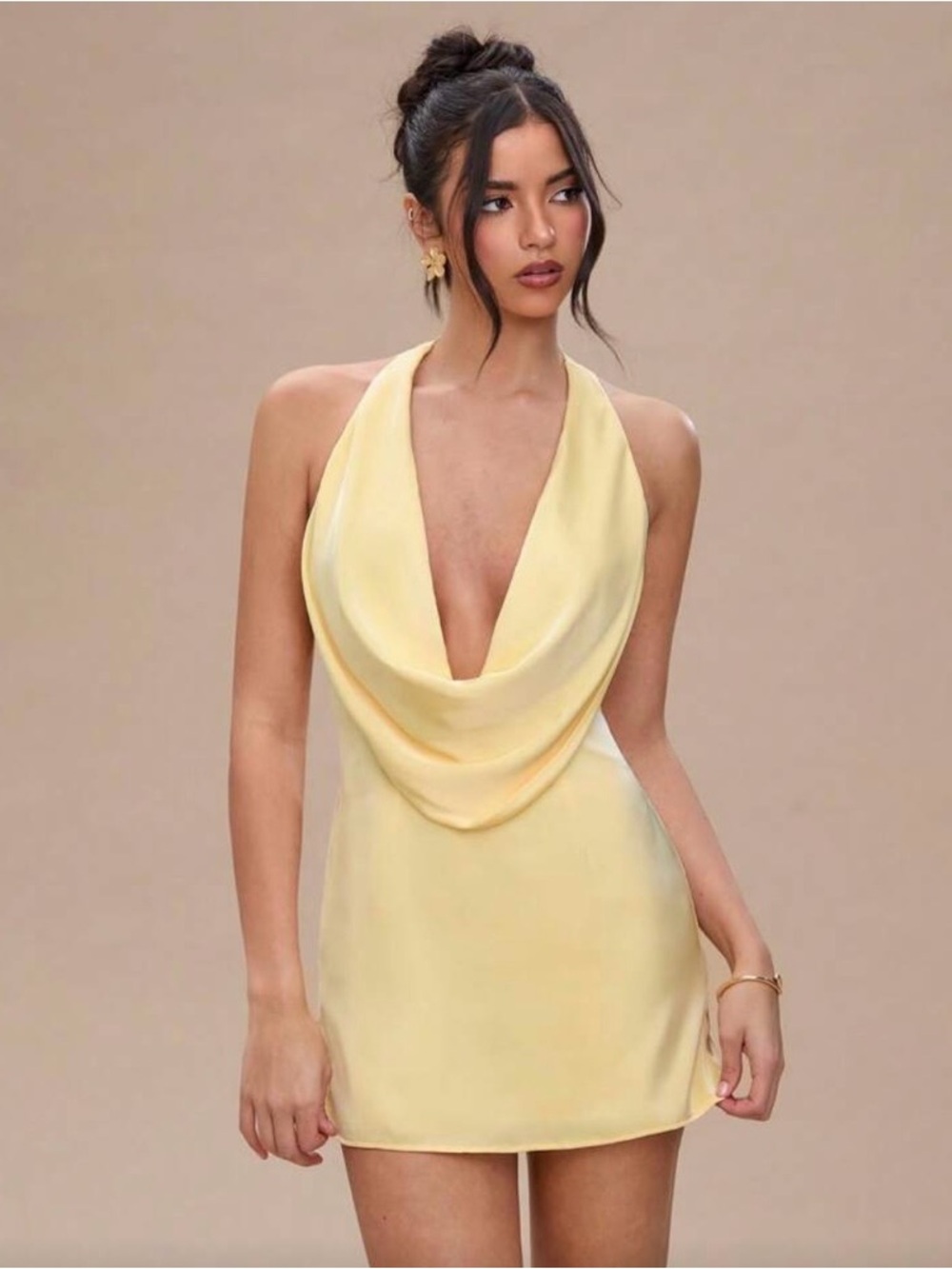 Butter Yellow Mini Dress - Women's Summer Party Dress